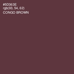 #5D363E - Congo Brown Color Image